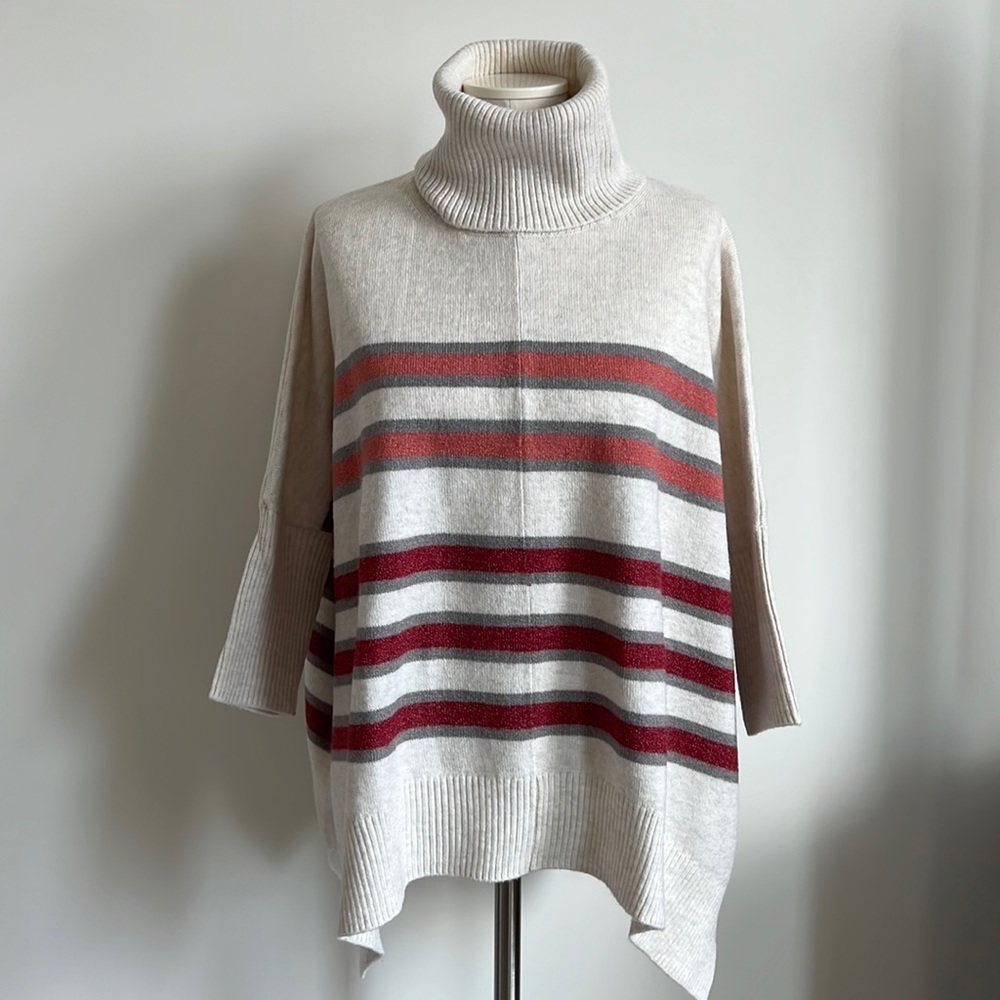 LOFT Cowl Neck Poncho Sweater